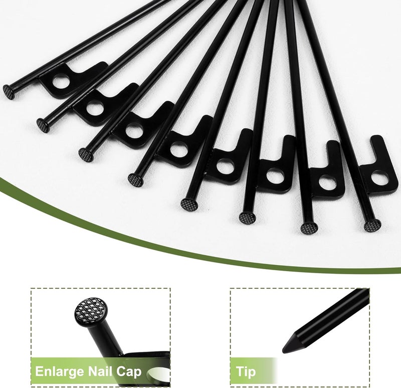 RINVEE 12 Pack Tent Stakes Heavy Duty Forged Steel Camping Stakes for Ground Outdoor Decorations Canopy - Image 4